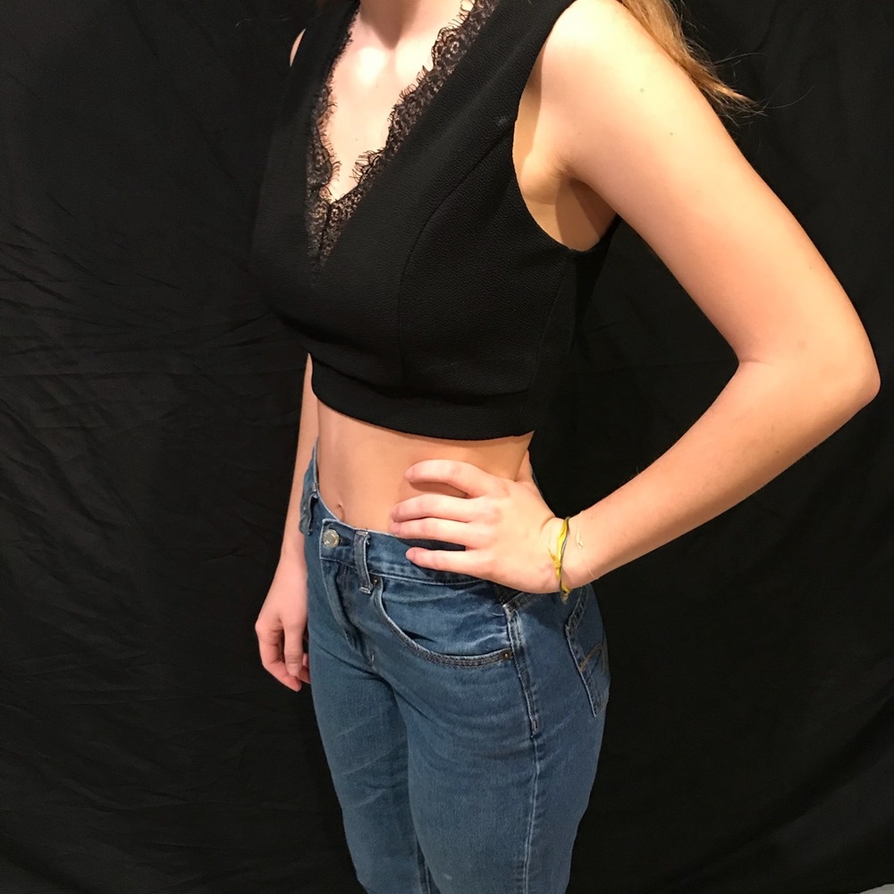 Forever 21 zipper crop top BRAND NEW